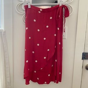 🍒 Loft Polka Dot Wrap Skirt 🍒